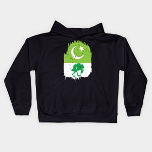 Pakistan Cricket Player Batsman Helmet Design Kids Hoodie